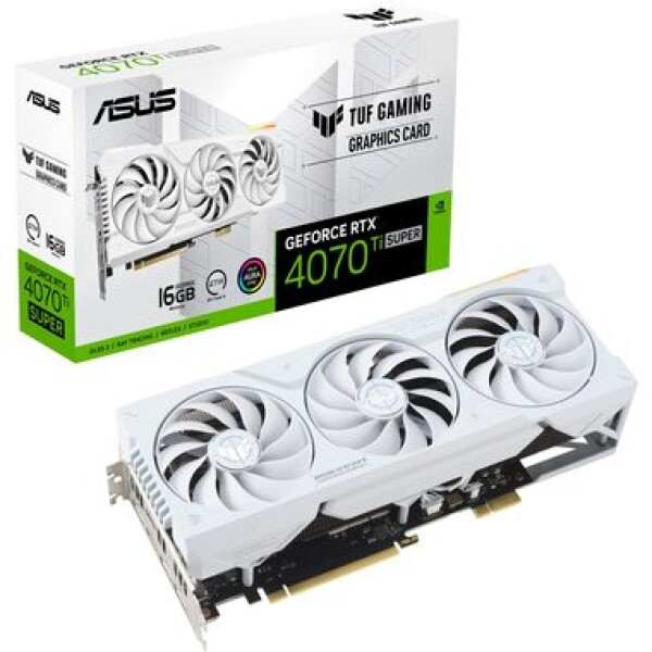 ASUS TUF Gaming BTF GeForce RTX 4070 Ti SUPER White OC 16GB / 2340-2670MHz / 16GB GDDR6x / 256-bit / 2x HDMI + 3x DP (90YV0KI0-M0NA00)