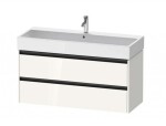 DURAVIT - Ketho.2 Umyvadlová skříňka 55x118x46 cm, 2 zásuvky, lesklá bílá K25279022220000