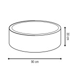 PLUSH NEST PLUSH NEST Suchý bazén kulatý Samet (šedý) Ø 90 × 30 cm s 200 míčky