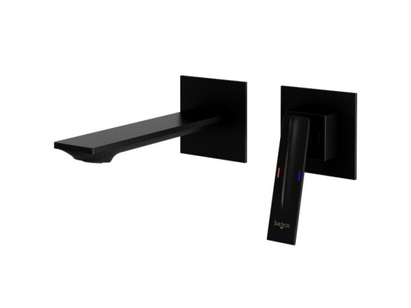 BESCO - Podomítková umyvadlová baterie ASPIRA černá BABUASCZ
