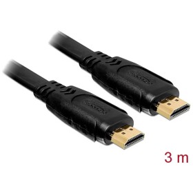 Delock HDMI kabel Zástrčka HDMI-A, Zástrčka HDMI-A 3.00 m černá 82671 4K UHD HDMI kabel