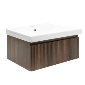 Koupelnová skříňka s umyvadlem SAT Evolution 78x30x44,8 cm ořech mat SATEVO80NAU1 SATEVO80NAU1