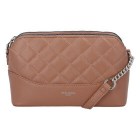 Módní prošívaná dámská koženková crossbody Freay, růžová