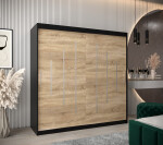 Šatní skříň Abi Y0 Barva korpusu: Dub artisan, Rozměry: 120 cm, Dveře: Černá