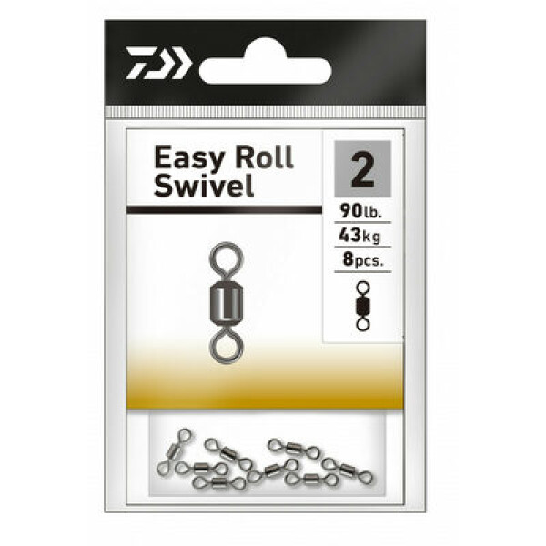 Daiwa Obratlík Easy Roll Swivel Velikost 2 43kg 8ks (14905-102)