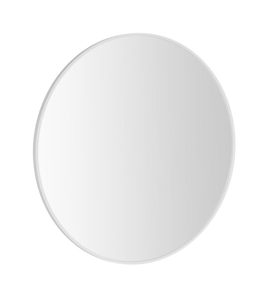 SAPHO - NOTION SLIM kulaté zrcadlo v rámu ø 50cm, bílá mat NT500W