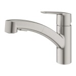 GROHE - QuickFix Start Dřezová baterie s výsuvnou sprškou, supersteel 30531DC1