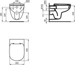 IDEAL STANDARD - Tempo Závěsné WC, bílá T331101