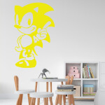 Samolepka Ježek Sonic Barva: oranžová, Velikost: 40 x 24 cm