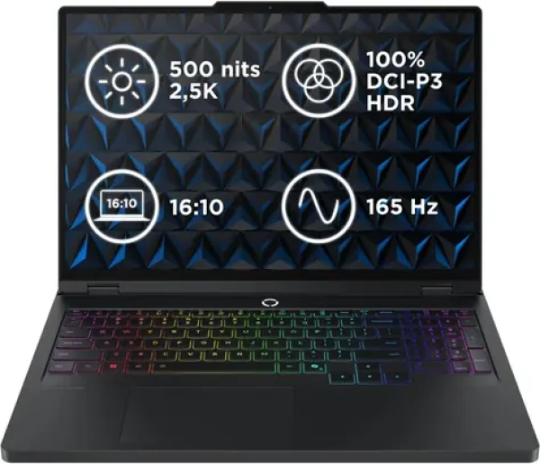 Lenovo Legion Pro 5 16IAX10 černá / 16" WQXGA / Intel Core Ultra 9 275HX / 32GB / 1TB SSD / RTX 5070 8GB / W11H (83F3003LCK)