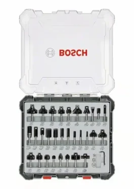 BOSCH 2607017475 / Smíšená sada tvarových fréz s vřetenem 8 mm / 30 ks (2607017475)