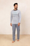 PÁNSKÉ PYŽAMO 492 J/25 bledá melanž M