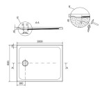 CERSANIT - Sprchová vanička obdélníková TAKO 100x80x4 šedá mat S204-031