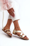 Kožené sandály se šněrováním Zlatá Apulie 36