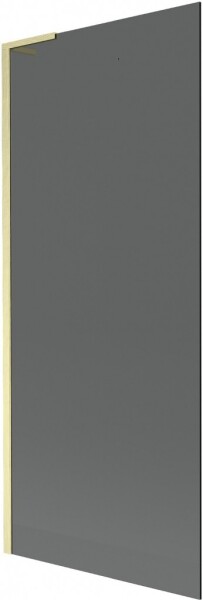 MEXEN/S - Next L vanová zástěna FIX 80 x 150, grafit, zlatá kartáčovaná 895-080-000-03-40-55
