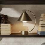 Ferm Living Designová stmívatelná lampa Meridian Brass, zlatá barva, kov