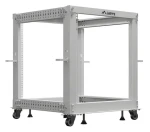 Lanberg Open Rack 12U šedá / Stojanový rack / 600×600 mm / hloubka 576-1034 mm / nosnost 600 kg (OR01-6112-S)