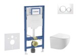 GEBERIT - Duofix Set předstěnové instalace, klozetu Gaia a sedátka softclose, tlačítko Sigma20, bílá/chrom SANI11CA3118B