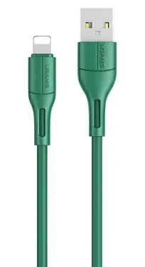 USAMS U68 SJ500 zelená / Nabíjecí a datový kabel / Lightning / 1 m / 2 A (SJ500USB04)