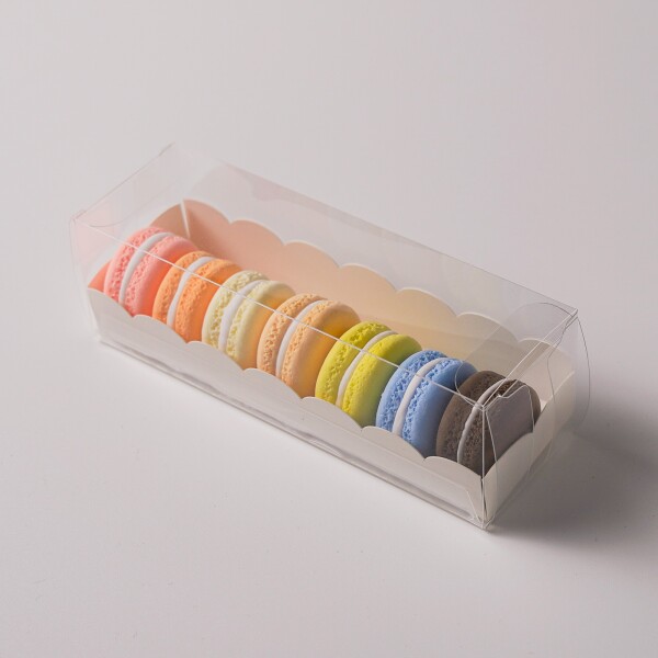 Cake star Krabička na makronky bílá na 6ks 16x5x5cm