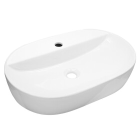 Mereo Umyvadlo na desku bez přepadu, Lota, 610x400x120 mm, keramické UC614012O