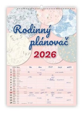 Kalendář nástěnný 2026 - Rodinný plánovač