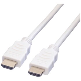 Value HDMI kabel Zástrčka HDMI-A, Zástrčka HDMI-A 5.00 m bílá 11.99.5705 4K UHD, stíněný HDMI kabel