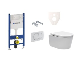 Cenově zvýhodněný závěsný WC set Geberit do lehkých stěn / předstěnová montáž + WC SAT Brevis SIKOGES5W0 SIKOGES5W0