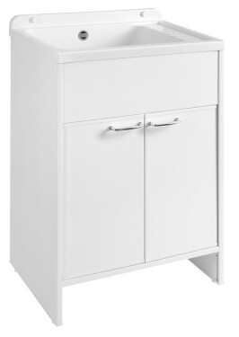 AQUALINE - Plastová výlevka s plastovou skříňkou 58x38 cm, včetně sifonu PI5838-01