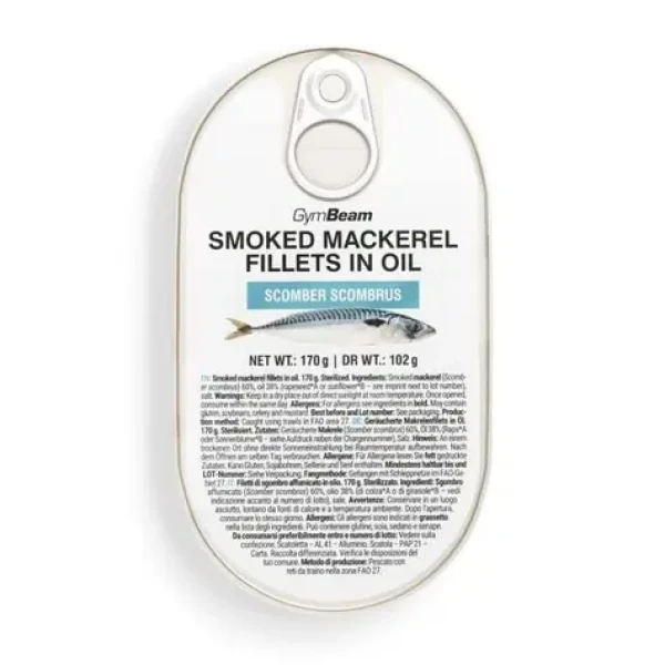 Filety z uzené makrely v oleji - GymBeam (170 g) (108856-1-170g)