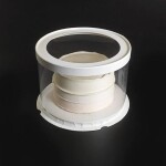 Cake Star Cake Star 4Cake Plastový kulatý box s průhledným víkem na dorty bílý (22,5 x 16 cm)