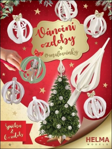 3D omalovánky Vanoční SET Špicka ozdob
