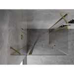 MEXEN/S - Mist Duo sprchový kout dveře křídlové 115 x 105, transparent, zlato 8A4-115-105-50-00