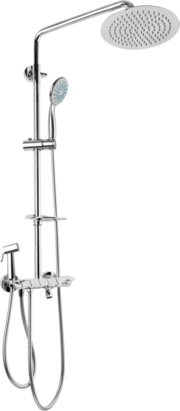 JB Sanitary Sprchová sestava s KLÁVESOVOU baterií, rozteč 150mm, průměr 25cm, s příslušenstvím SP 62 011 12 6