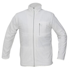 Bunda KARELA fleecová unisex 100 % polyester 280g/m2 bílá 2XL- bílá