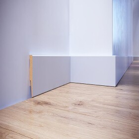 Podlahová lišta dýhovaná MDF Foge LO1 100 bílá polmat