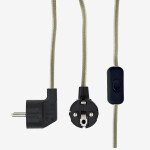 MADAM STOLTZ Stolní lampa Enamel Sage, zelená barva, kov