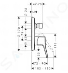 HANSGROHE - Metris Classic Páková vanová baterie pod omítku, chrom 31485000