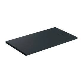 OMNIRES - Sprchová vanička AQUAROCK kompozit, protiskluzová, obdélníková 80 x 140 cm, černá láva AQUAROCK80-140BLV