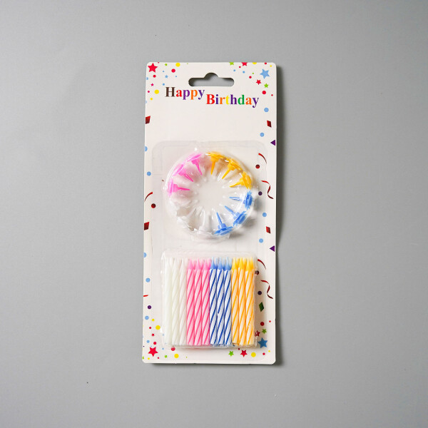 Dortové svíčky barevné se zápichem 24ks
