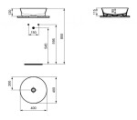 IDEAL STANDARD - Ipalyss Umyvadlová mísa, průměr 40 cm, bez přepadu, Sage E1398X9