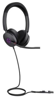Yealink UH48 Dual (UC) černá / Stereo náhlavní souprava / mikrofon / USB-C USB-A / kabel 1,7 m (1308152)