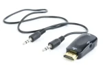 C-TECH Adaptér HDMI (M) na VGA (F) + audio (8594125011581)