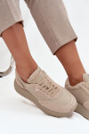 Kožené dámské tenisky na platformě Artiker 55C0021 béžové 39