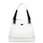 Trendy dámská koženková kabelka na rameno Paula, bílá