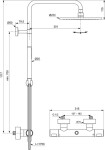 IDEAL STANDARD - Ceratherm T25 Sprchový set s termostatem, průměr 25 cm, hedvábná černá A8489XG