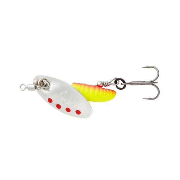 Savage Gear Třpytka Grub Spinners Silver Red Yellow - 2,2g,Savage Gear Třpytka Grub Spinners Silver Red Yellow - 2,2g