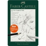 FABER-CASTELL Pitt Graphite Matt Grafitove tužky - plechová krabička 11 ks (115220)