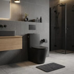 WC kombi komplet SAT Brevis včetně prkénka softclose, vario odpad černý SATBRE031RREXVPBKM SATBRE031RREXVPBKM