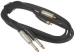Bespeco ROCKIT Interlink Cable 2x RCA - 2x Jack Mono 3 m